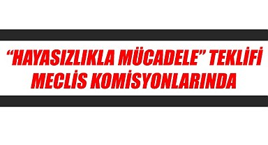 "Hayasızlıkla mücadele" teklifi meclis komisyonlarında