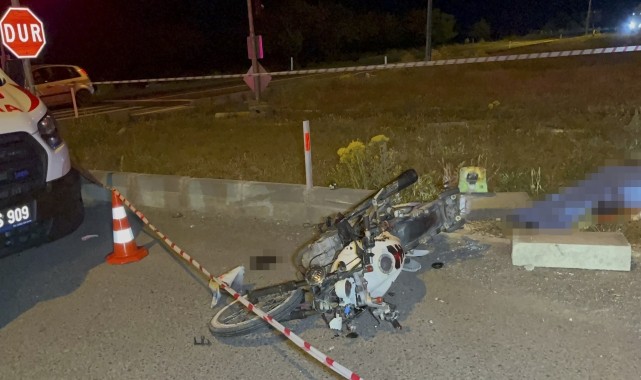 Nevşehir&#039;de motosiklet sürücüsünün hayatını kaybettiği kaza kameraya yansıdı