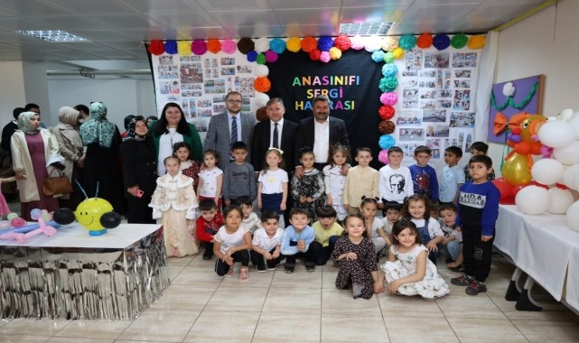 Orta&#039;da anaokulu öğrencilerinin hazırladığı dönem sonu sergisi açıldı