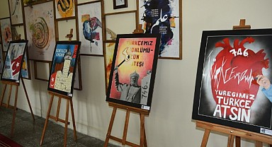 Türk Dili'nin izleri tuvalde