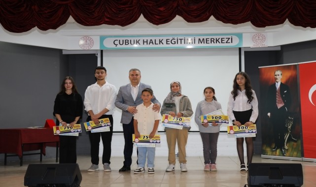 Çubuk&#039;ta &quot;Dilimizin Zenginlikleri Projesi&quot; kapsamında ödül töreni düzenlendi