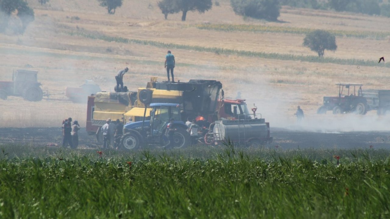 Konya&#039;da biçerdöverde çıkan yangın söndürüldü