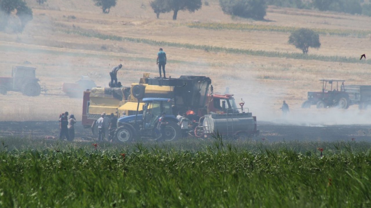 Beyşehir&#039;de biçerdöverde çıkan yangın söndürüldü