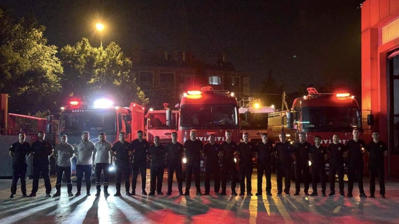 Bursa&#039;da çıkan orman yangınlarına müdahale için Konya&#039;dan destek ekip gönderildi
