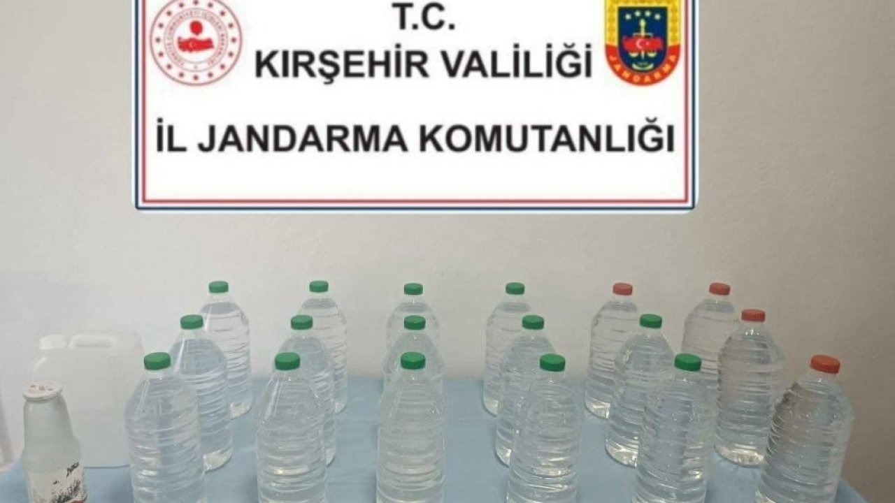 Kırşehir&#039;de 48 litre etil alkol ve 1 litre kaçak votka ele geçirildi