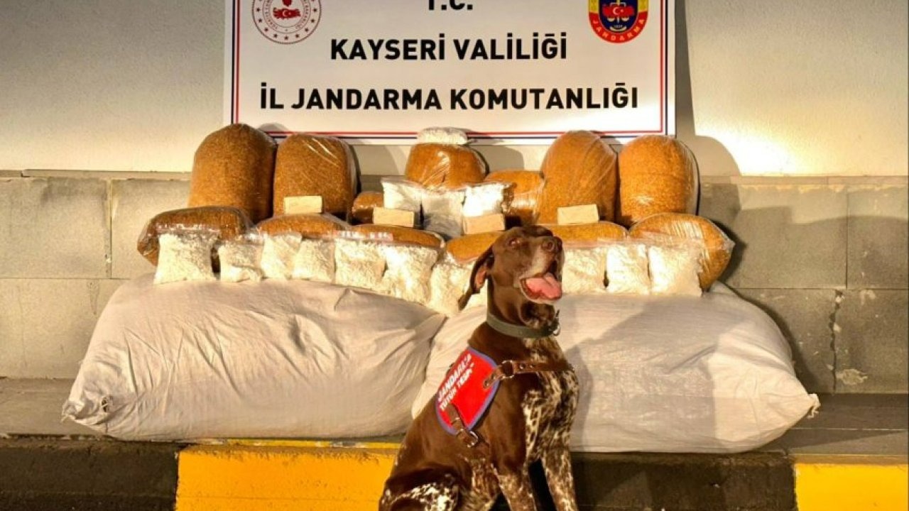 Kayseri&#039;de yolcu otobüsünde 450 kilogram kaçak tütün ele geçirildi