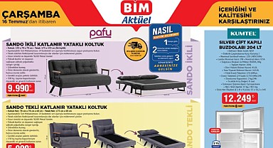 BİM’e İkili Katlanır Yataklı Koltuk Geliyor! BİM 16 Temmuz Aktüel Kataloğu!  
