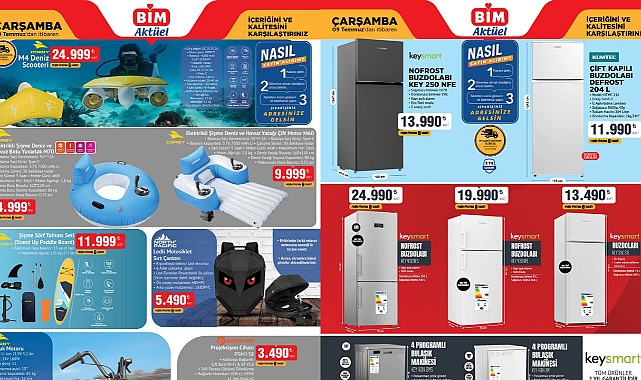 BİM’e Şişme Deniz ve Havuz Botu Geliyor! BİM 9 Temmuz Aktüel Kataloğu!  