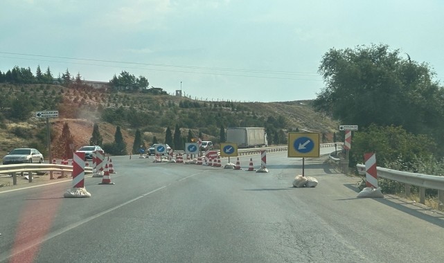 Eskişehir-Kütahya kara yolunda bakım onarım çalışması başladı