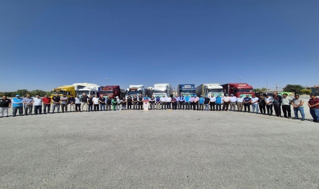 Konya&#039;dan 8 yardım tırı, Adıyaman&#039;daki 100 depremzede çiftin toplu düğünü için yola çıktı