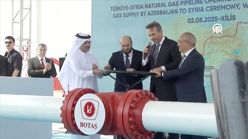 Türkiye&#039;den Suriye&#039;ye ilk doğal gaz akışı başladı