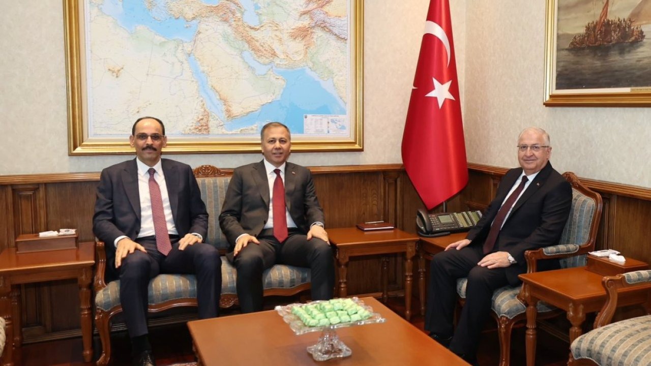Milli Savunma Bakanı Güler, İçişleri Bakanı Yerlikaya ve MİT Başkanı Kalın bir araya geldi