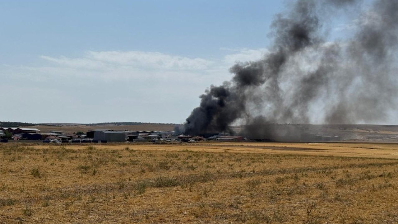 Eskişehir&#039;de geri dönüşüm tesisinde çıkan yangına müdahale ediliyor