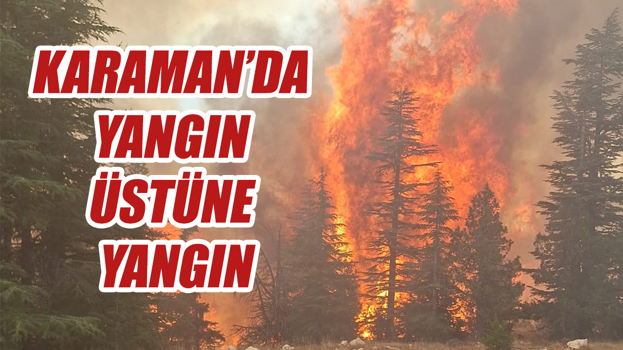 Karaman&#039;da yangın üstüne yangın