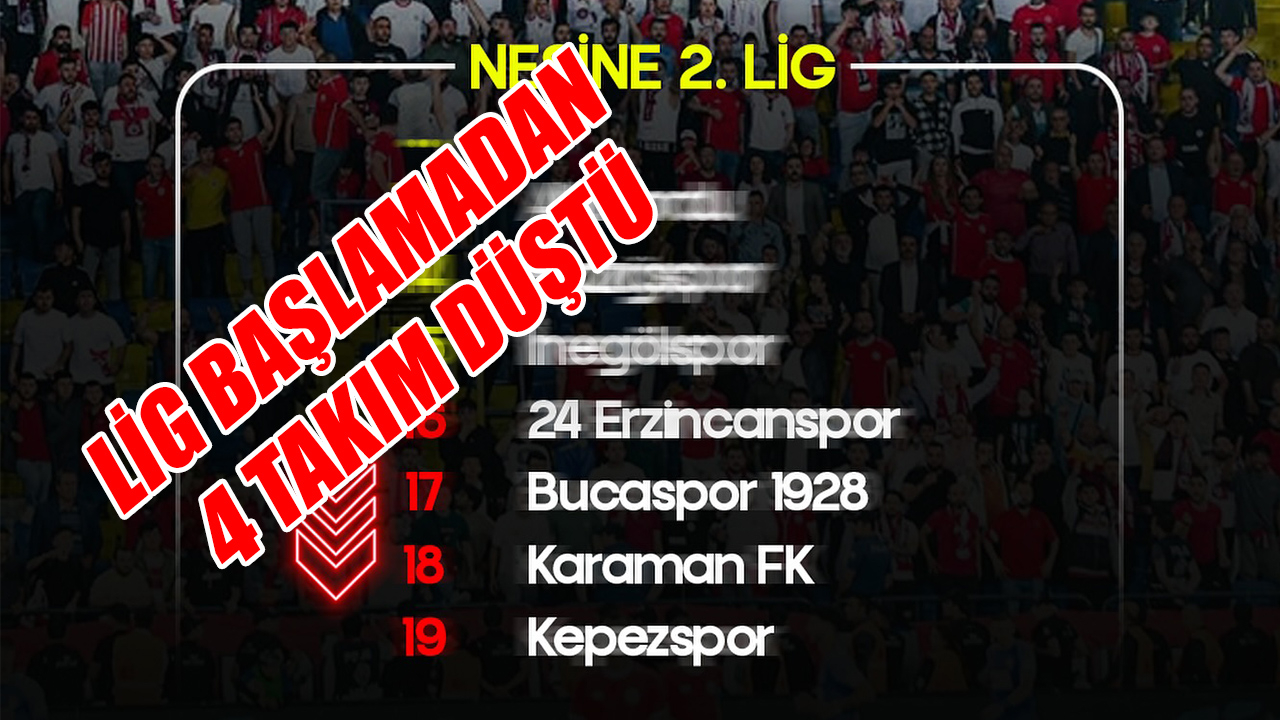 Lig başlamadan 4 takım düşüyor
