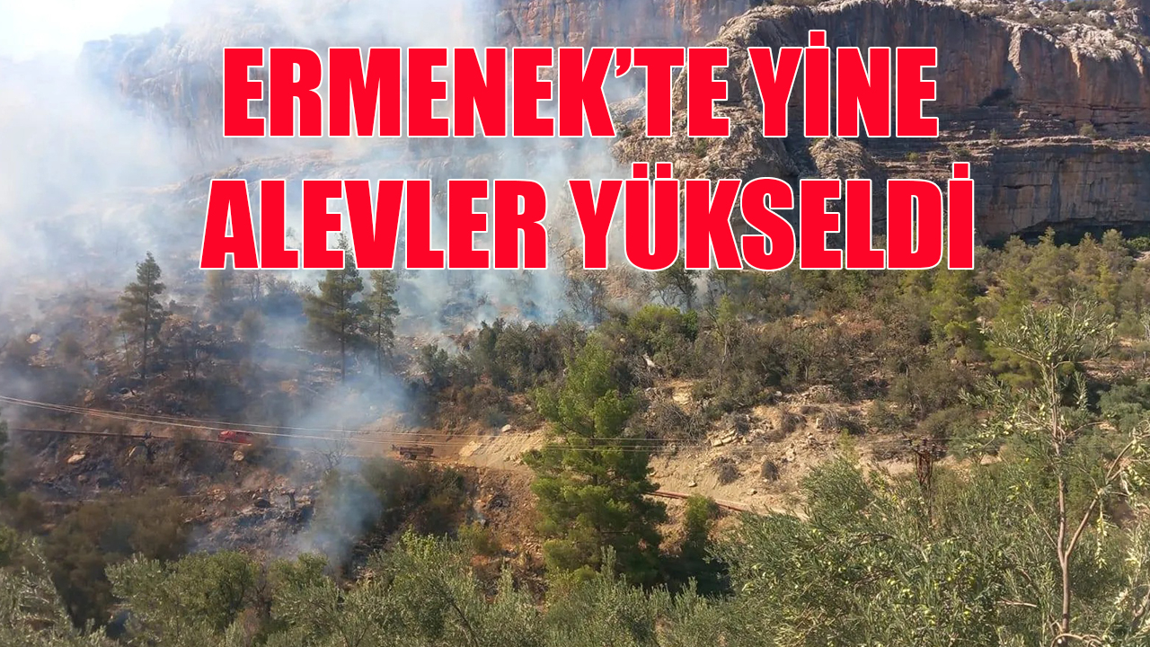 Ermenek’te yine alevler yükseldi