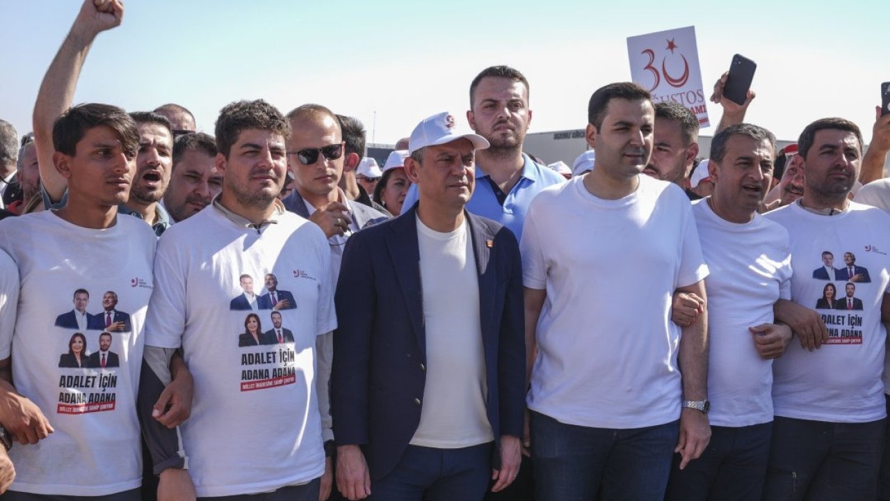 CHP Genel Başkanı Özel, "Adana'dan Silivri'ye Özgürlük Yürüyüşü"ne katıldı: