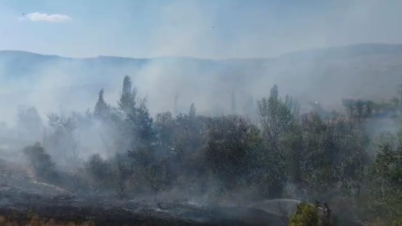 Konya&#039;da arazide çıkan yangın söndürüldü