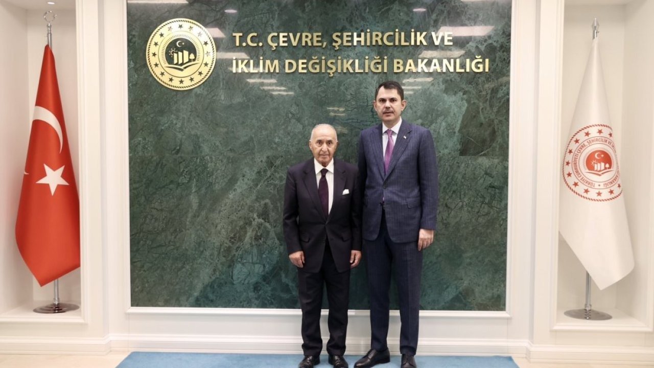 Bakan Kurum, eski TBMM Başkanlarından Hikmet Çetin ile görüştü