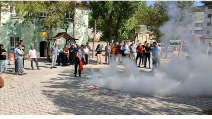 Karaman ASHİM’de yangın tatbikatı yapıldı