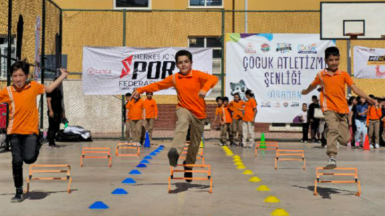 Karaman'da minikler sporla coştu