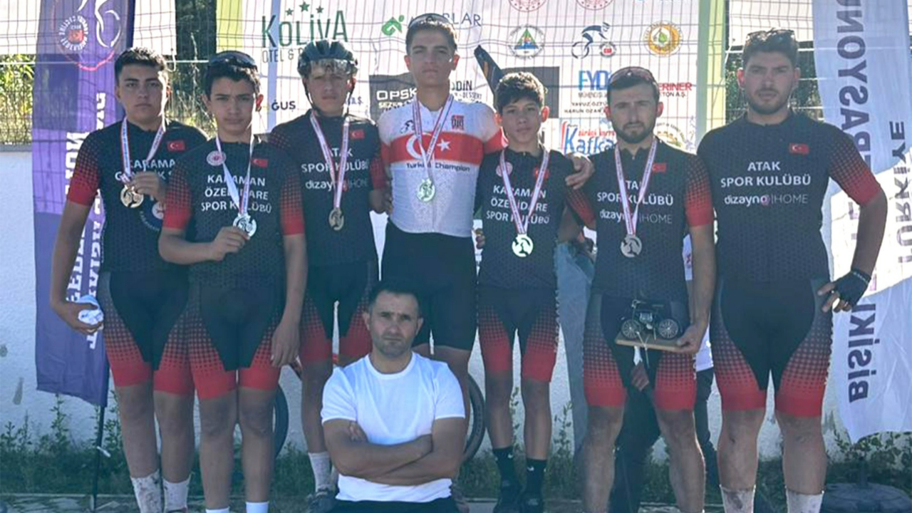 Karamanlı bisikletçiler madalya ile döndü