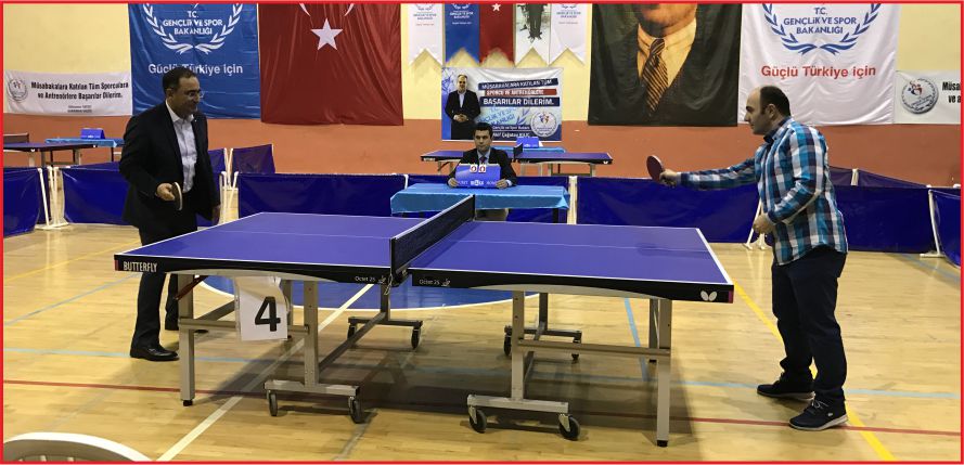 14 MART  TIP  BAYRAMI MASA TENİSİ TURNUVASI BAŞLADI