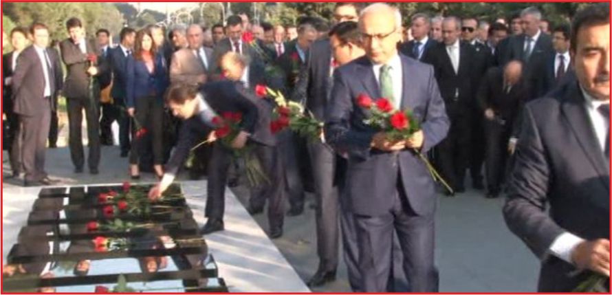 ELVAN’DAN  ALİYEV’İN MEZARINA ZİYARET