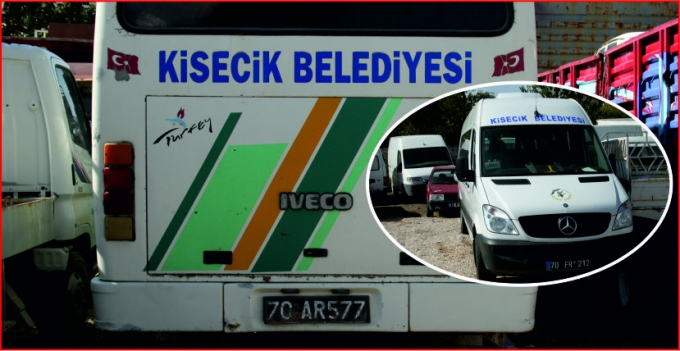 KİSECİK BELEDİYESİNİN ARAÇLARI HACİZ EDİLDİ