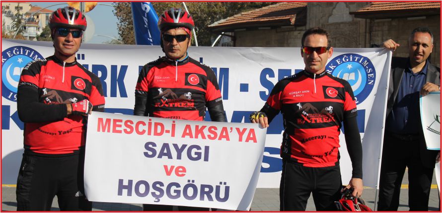 MESCİD-İ AKSA’YA SAYGI VE HOŞGÖRÜ İÇİN PEDAL ÇEVİRDİLER