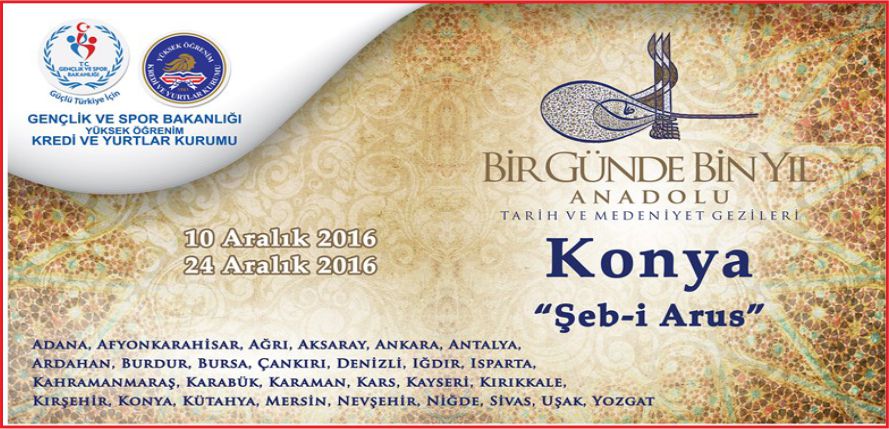 KYK’LI GENÇLER MEVLANA DİYARINDA BULUŞUYOR