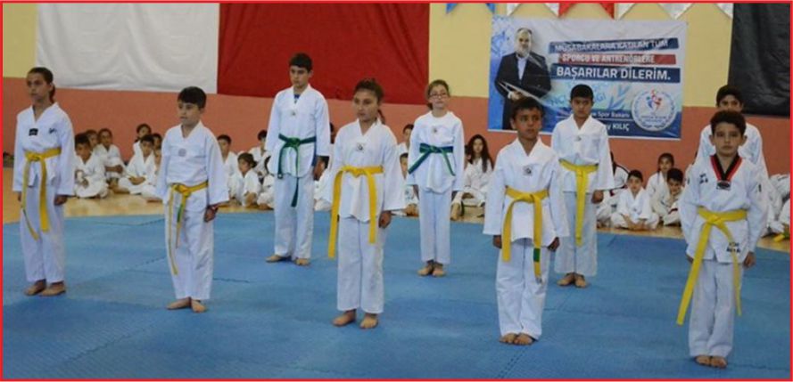 KARAMAN’DA 3. DÖNEM TAEKWONDO KUŞAK SINAVI YAPILDI