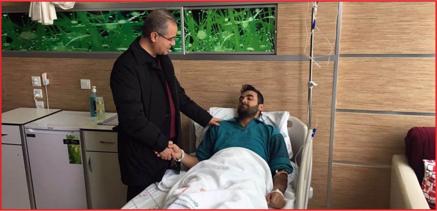 UĞUR YILMAZ’A GEÇMİŞ OLSUN ZİYARETİ