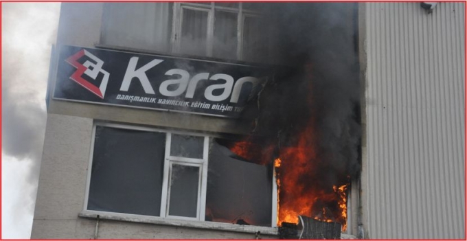 KARAMAN’DA AVUKATLIK BÜROSUNDA YANGIN