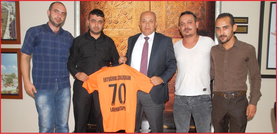 70 LARENDE SPOR KULÜBÜ BAŞKAN ÇALIŞKAN’I ZİYARET ETTİ