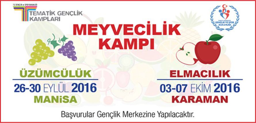 MEYVECİLİK KAMPLARI BAŞLIYOR
