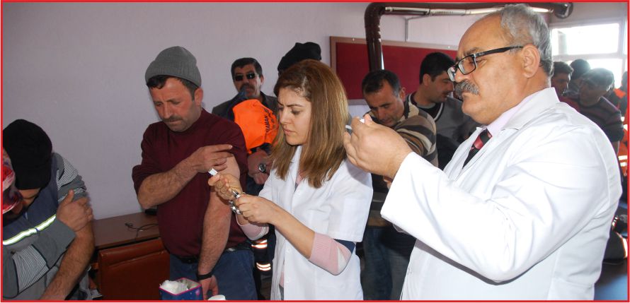 TEMİZLİK İŞÇİLERİ SAĞLIK TARAMASINDAN GEÇTİ