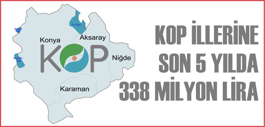 KOP İLLERİNE SON 5 YILDA 338 MİLYON LİRA