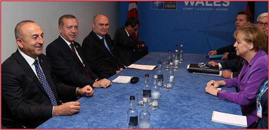 ERDOĞAN MERKEL'LE GÖRÜŞTÜ