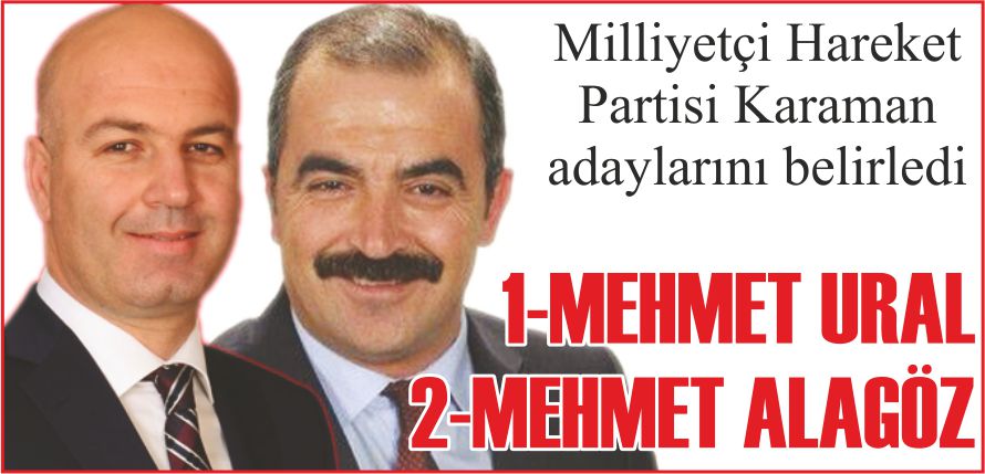 1-MEHMET URAL 2-MEHMET ALAGÖZ