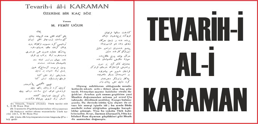 TEVARİH-İ AL-İ KARAMAN