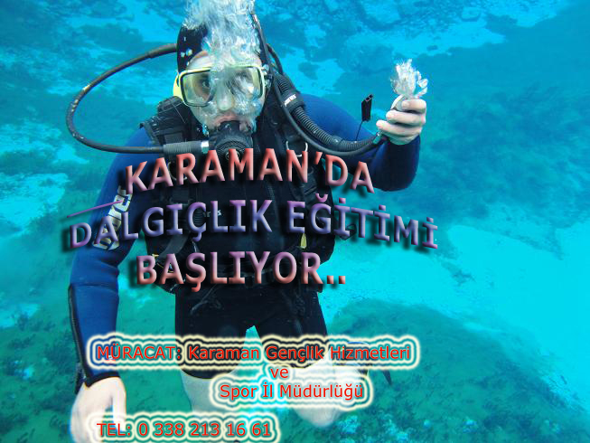 KARAMAN\&#039;DA DALGIÇLIK EĞİTİMİ BAŞLIYOR...