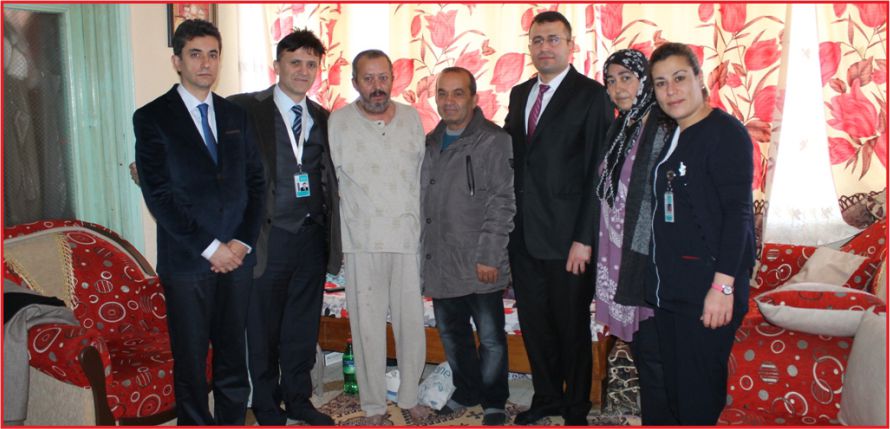ENGELLİ HASTALAR EVLERİNDE ZİYARET EDİLDİ