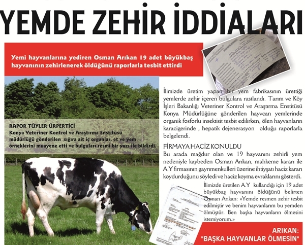 YEMDE ZEHİR TESBİTİ