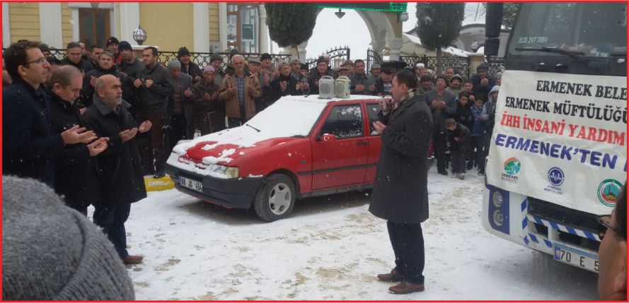 ERMENEK’DEN HALEP’E DESTEK