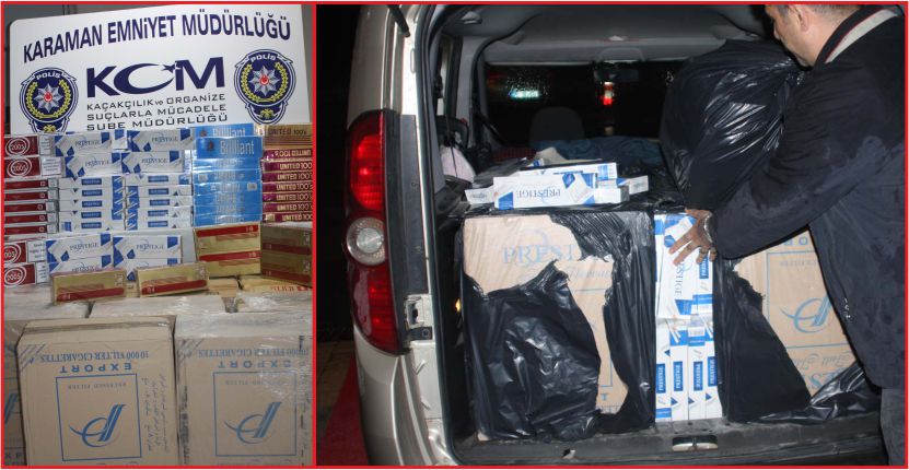 KARAMAN’DA KAÇAK SİGARAYA GEÇİT YOK