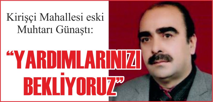 “YARDIMLARINIZI BEKLİYORUZ”