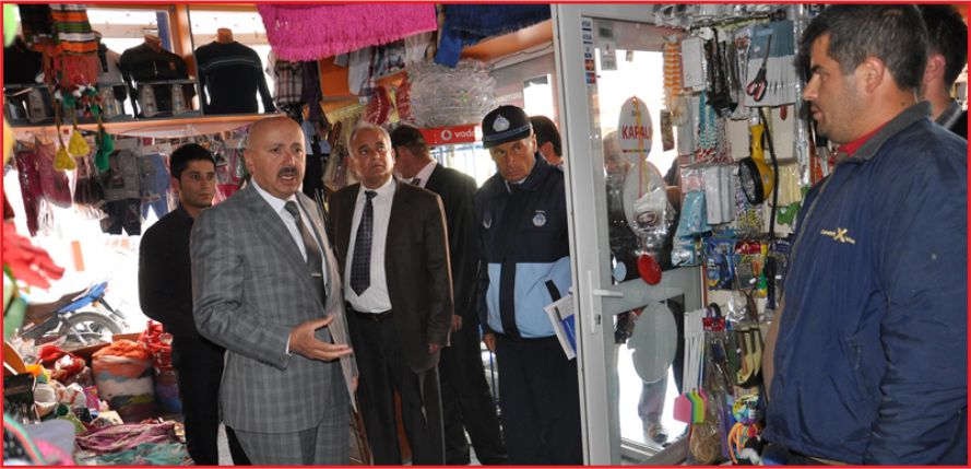 SARIVELİLER’DE ESNAF UYARILDI