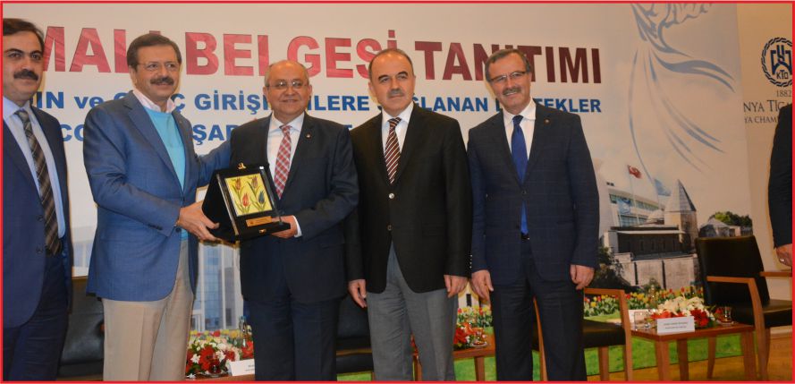 KTSO BAŞKANI TOKTAY'A PLAKET