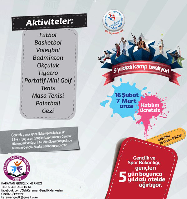 5 YILDIZLI KAMP BAŞLIYOR!